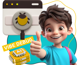Тестирование & Vibe Debug. Охотники за багами - КИБЕРшкола программирования для детей, компьютерные курсы для школьников, начинающих и подростков - KIBERone г. Кисловодск
